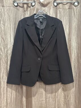 New York & Company Brown Single-Button Blazer Sz 12